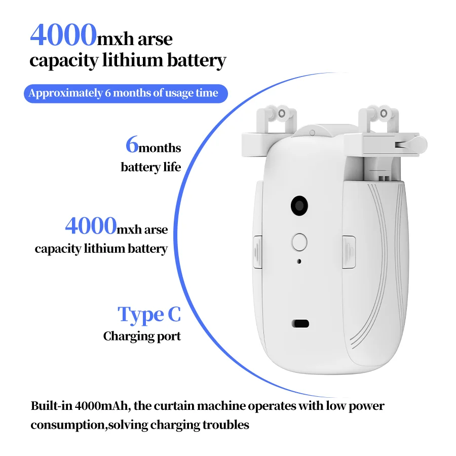 Smart Curtain Robot – Automatic Curtain Opener with Remote Control (T/U Rail Compatible)