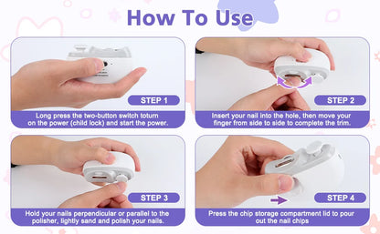 Smart Automatic Nail Clipper 2-in-1 – Professional Manicure at Home