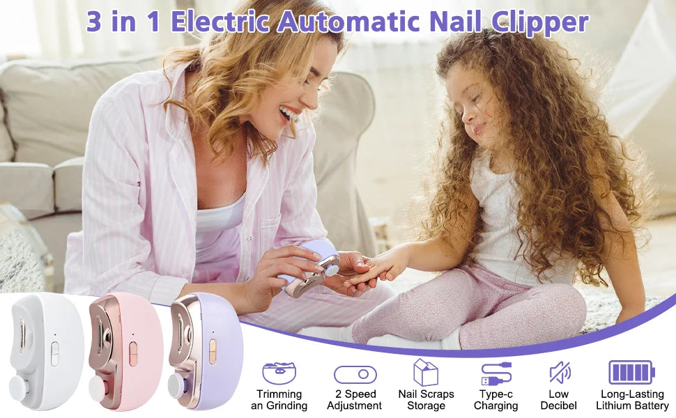 Smart Automatic Nail Clipper 2-in-1 – Professional Manicure at Home