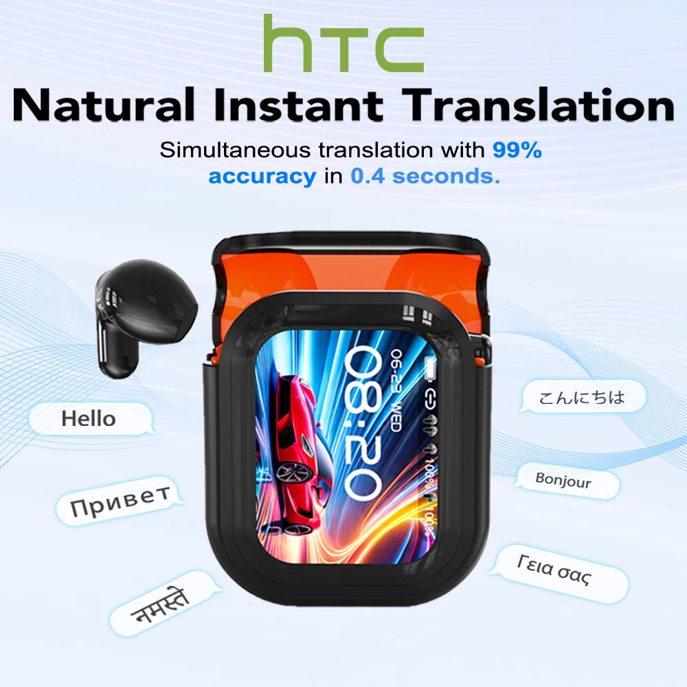 HTC NE20 Bluetooth 6.0 Translator Earphones – Waterproof Wireless Headphones with Long Battery Life