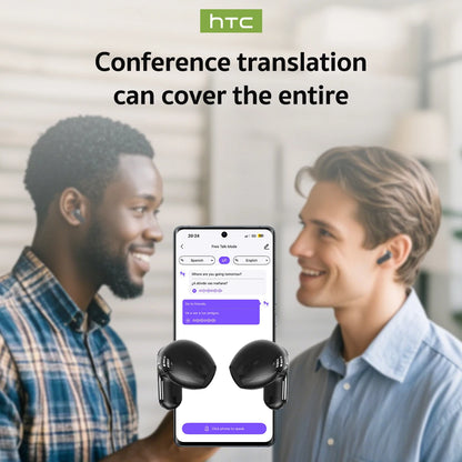 HTC NE20 Bluetooth 6.0 Translator Earphones – Waterproof Wireless Headphones with Long Battery Life