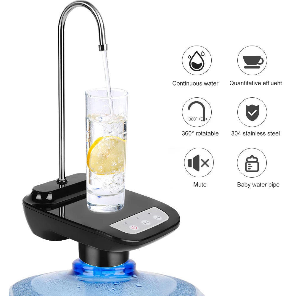 USB Rechargeable Electric Water Pump – Portable Automatic Dispenser for Home & Office